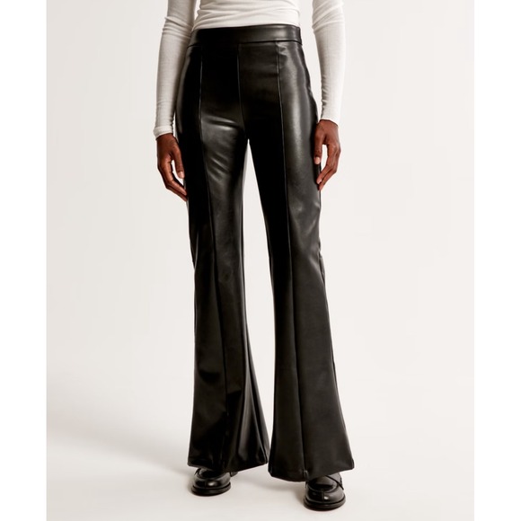 Abercrombie & Fitch Pants - Abercrombie‎ and Fitch Vegan Leather Slim Flare Split Hem Pants Size XXL